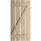 Ekena Millwork Rustic Four Board Spaced Board-n-Batten Hand Hewn Faux Wood Shutters w/Z-Board, 23 1/2W x 68H, PR SHUBSZ23X68HHPR - alternate 10
